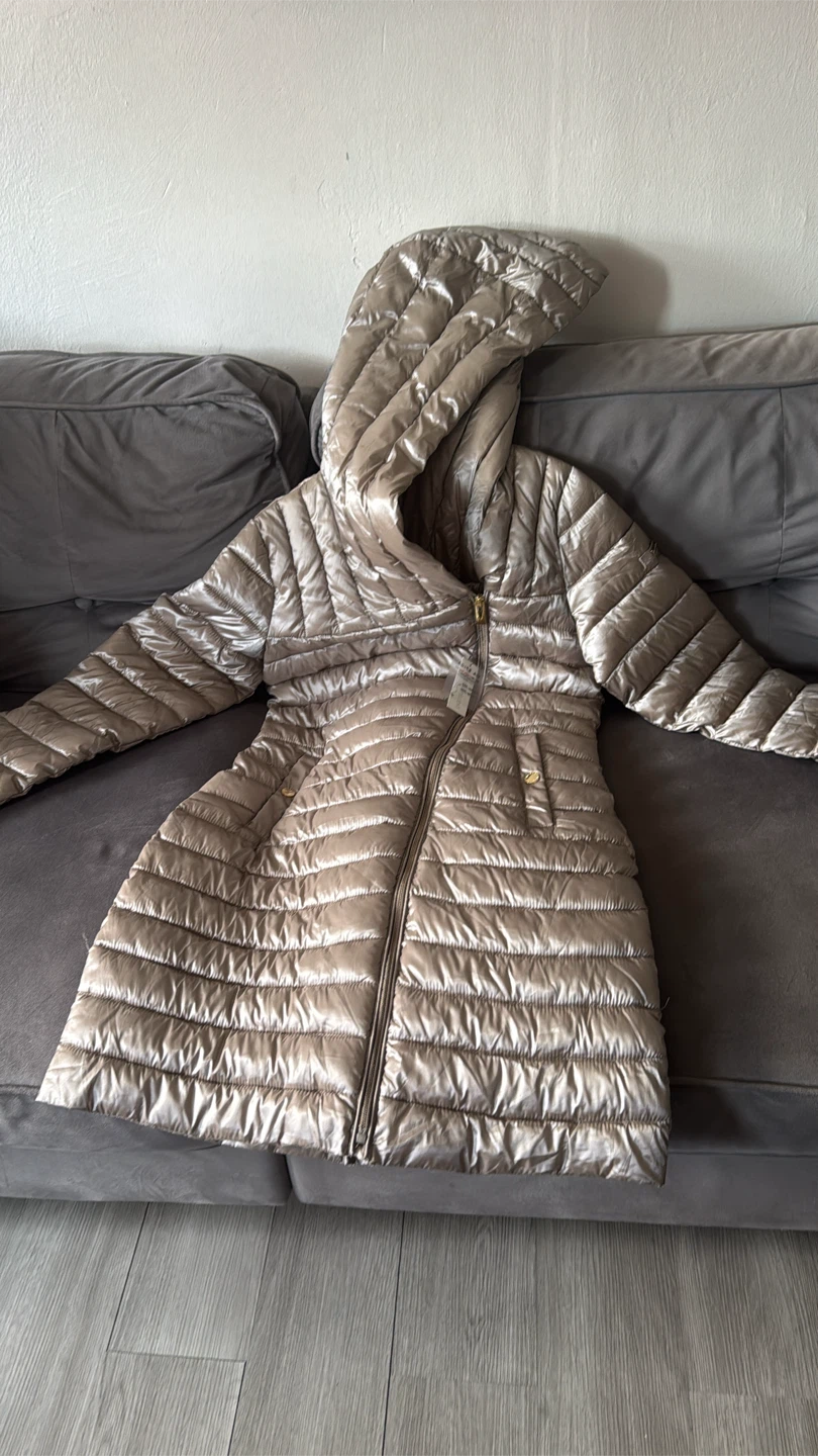 Via Spiga Metallic Puffer Jacket