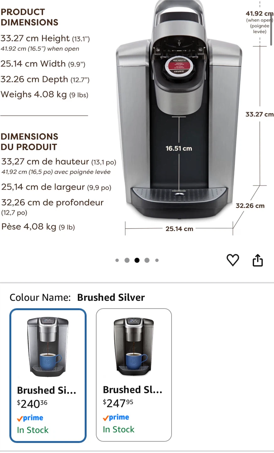 Keurig Coffee Maker - Brushed Silver - photo 3