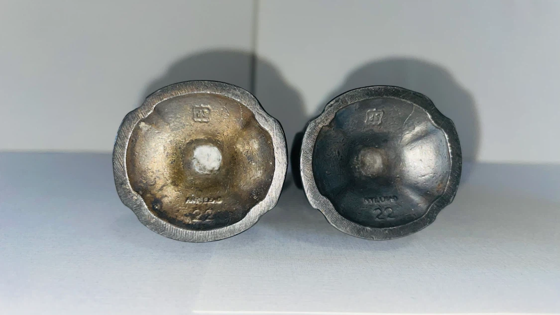 Vintage Silver Plated Salt and Pepper Shakers - photo 3