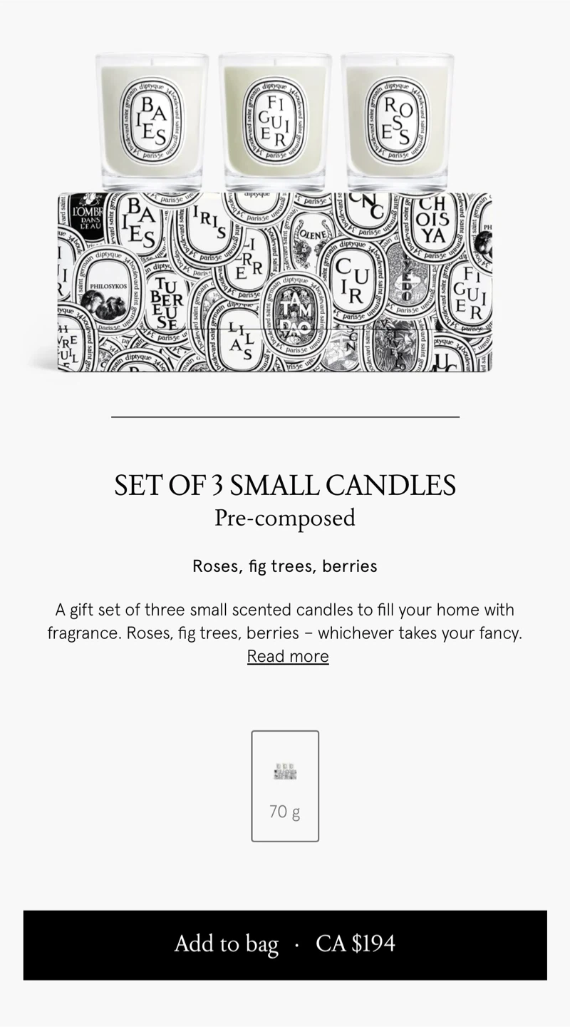 Diptyque Small (70g) Candles x2 - photo 2