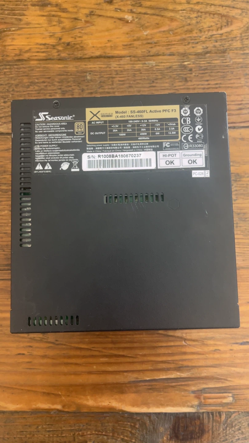 Seasonic X-460 fanless 460W psu