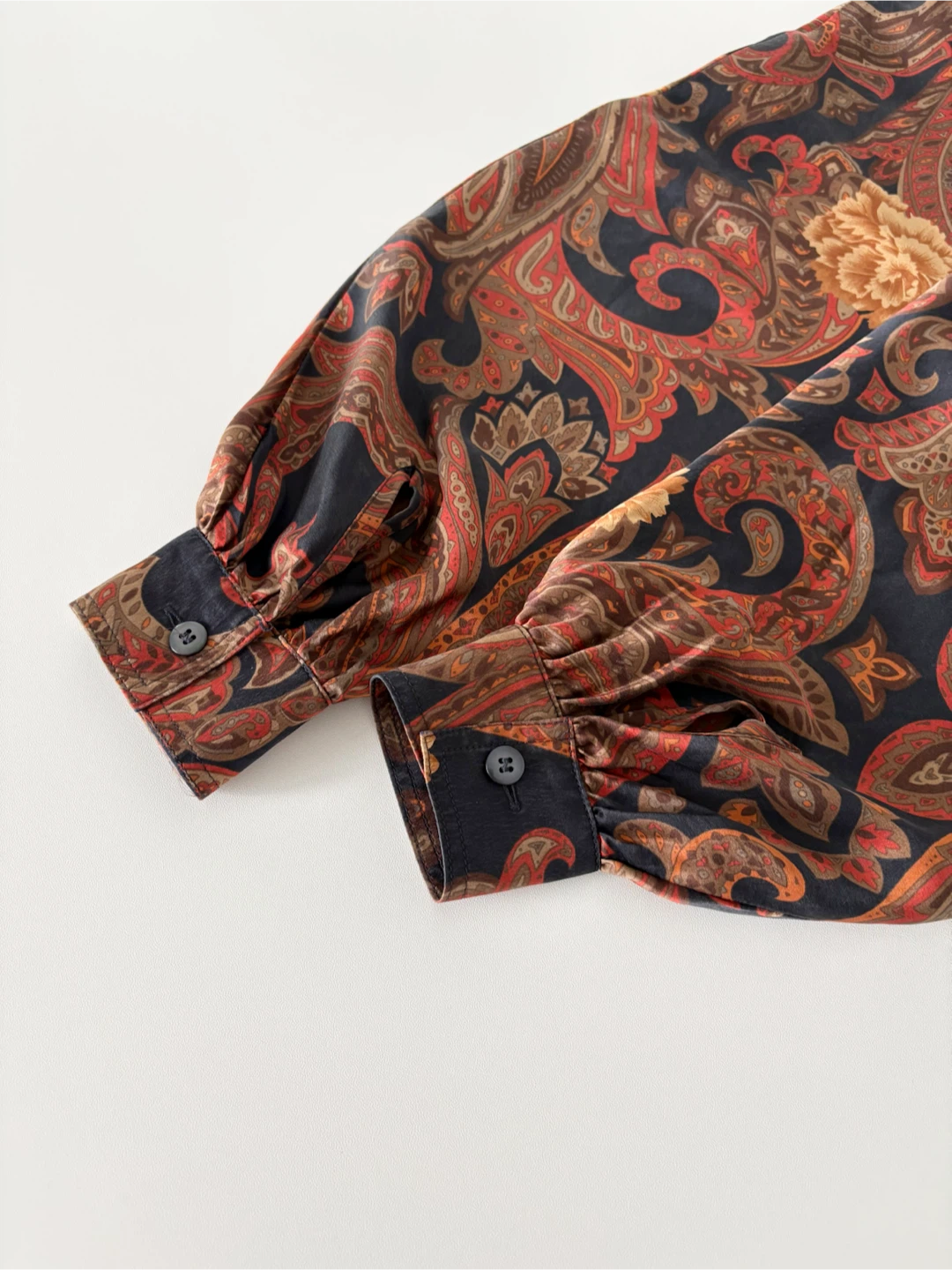 80s Vintage Escada 100% Silk Paisley Print Blouse - photo 5