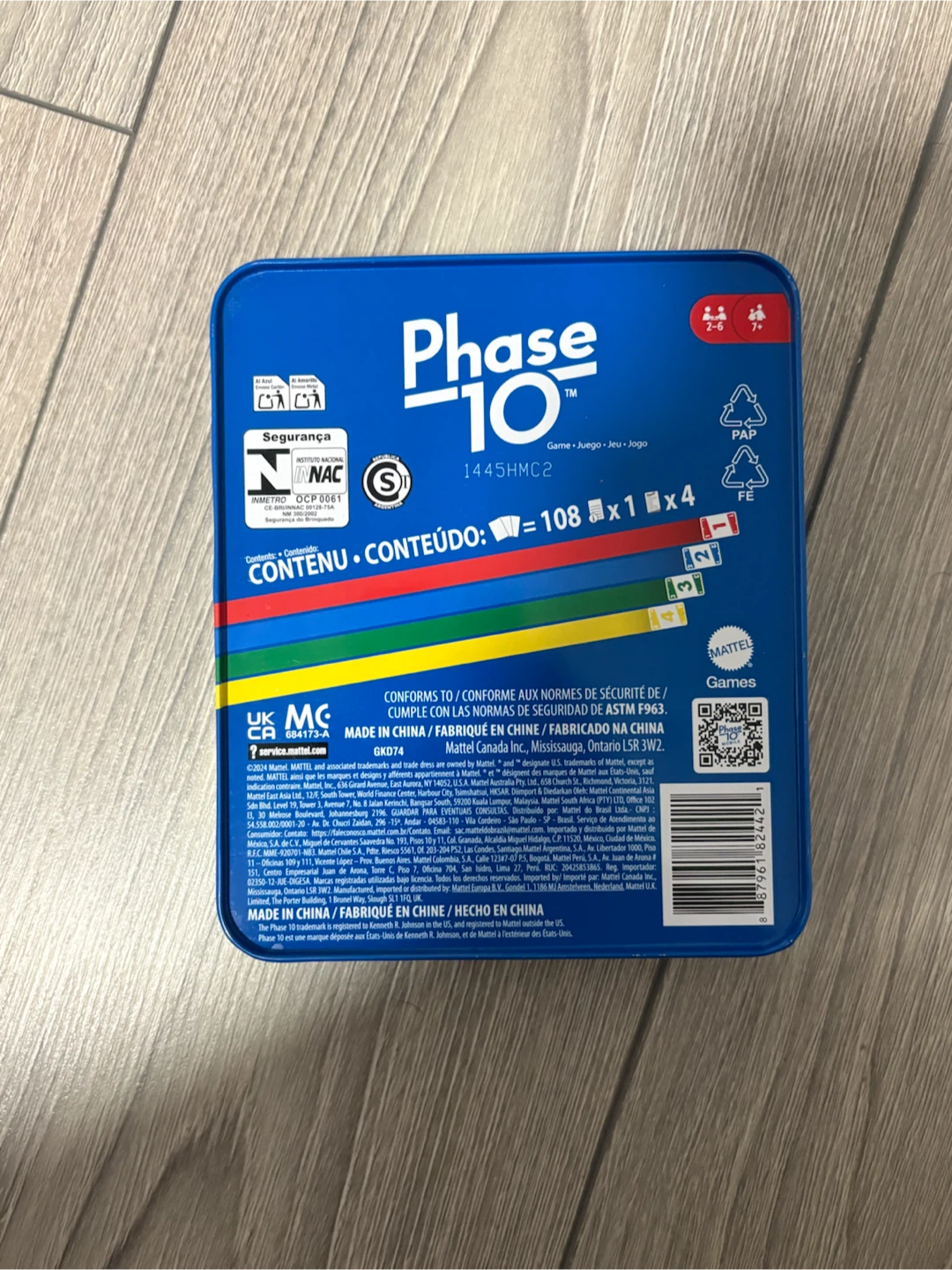 Phase 10 Card Game in Tin 🏈 - photo 2