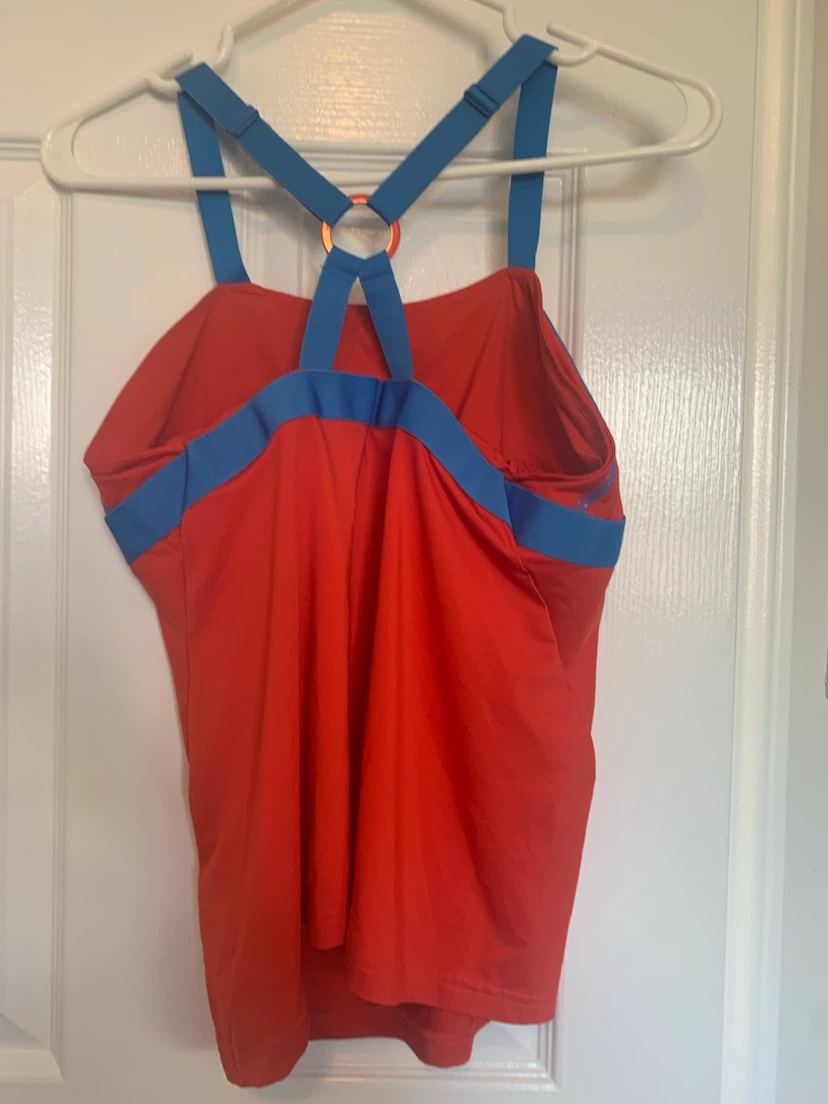 Adidas Barricade Tank Top - Red and Blue