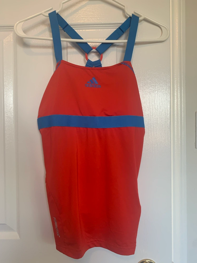 Adidas Barricade Tank Top - Red and Blue - photo 2
