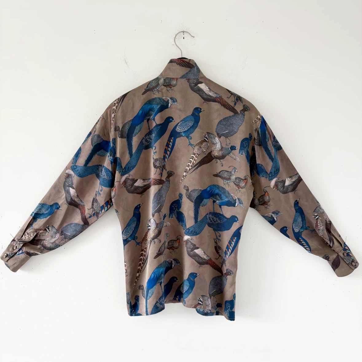 80s Vintage Escada 100% Silk Bird Print Blouse - photo 2