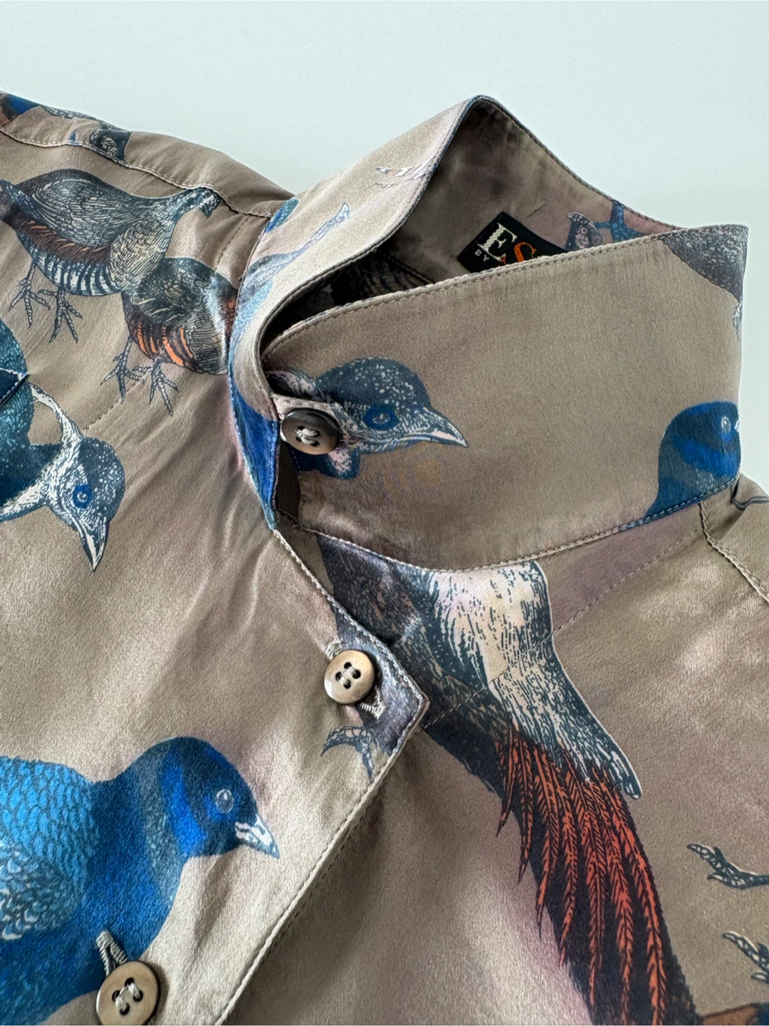 80s Vintage Escada 100% Silk Bird Print Blouse - photo 3