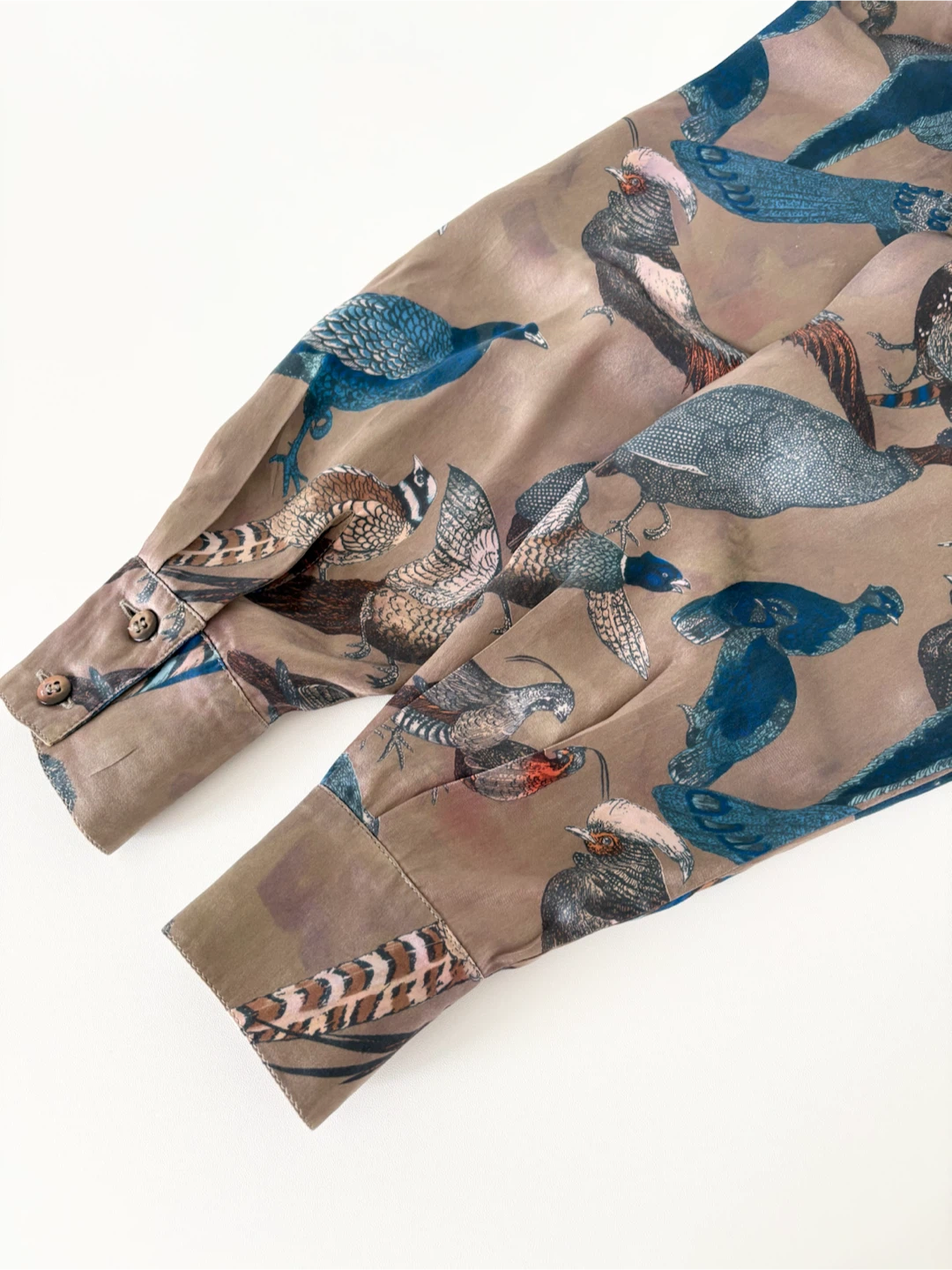 80s Vintage Escada 100% Silk Bird Print Blouse - photo 5