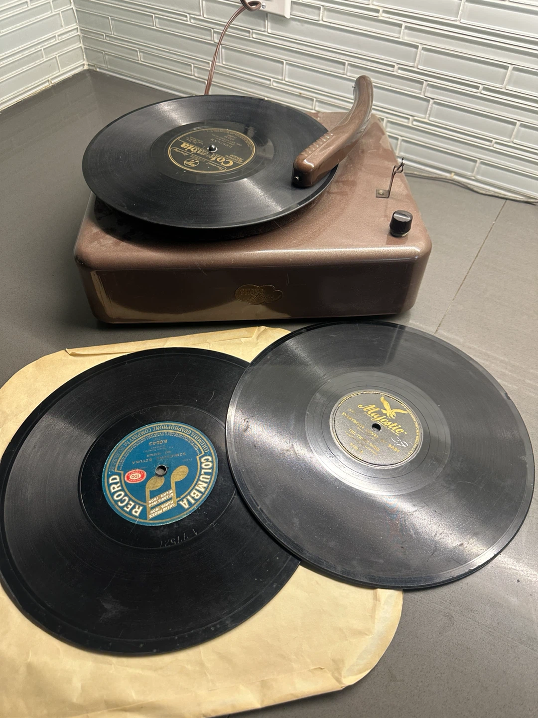 RARE VINTAGE PHONOTRONIC RECORD PLAYER TURNTABLE