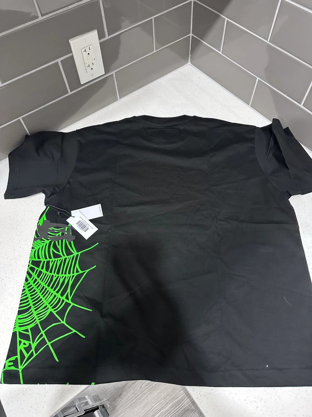 SP5DER Black Heavy Web T-Shirt - photo 2