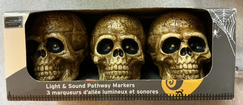 Halloween Light & Sound Skull Pathway Markers