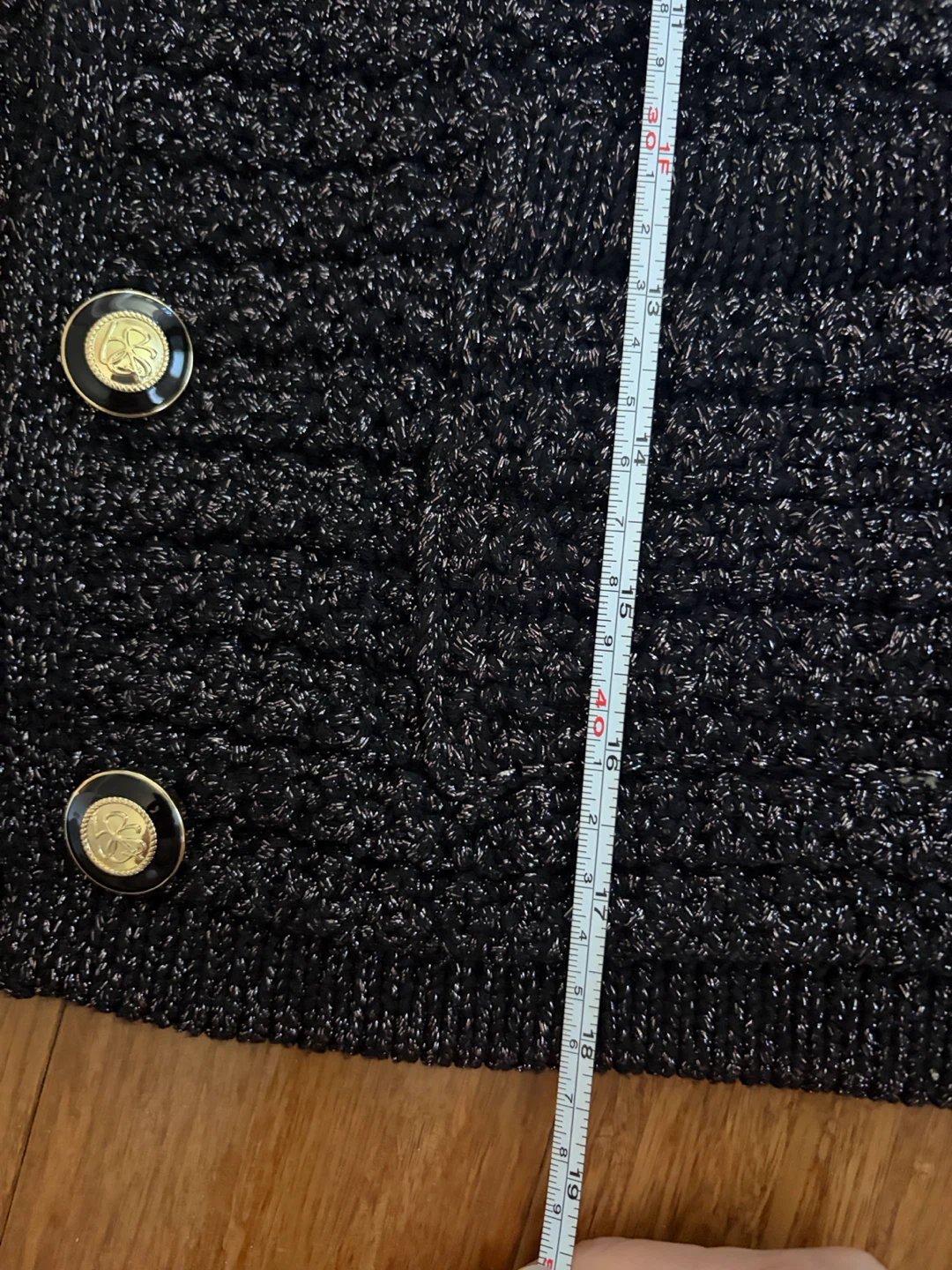 ba&sh black metallic knit cardigan - photo 4