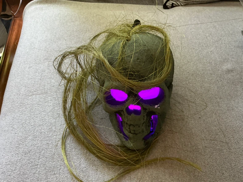 Light-up Halloween Skull Decoration
