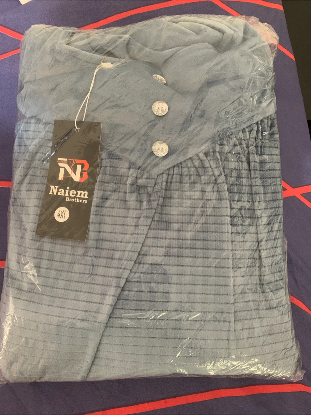 Naiem Brothers Blue Textured Top 4XL