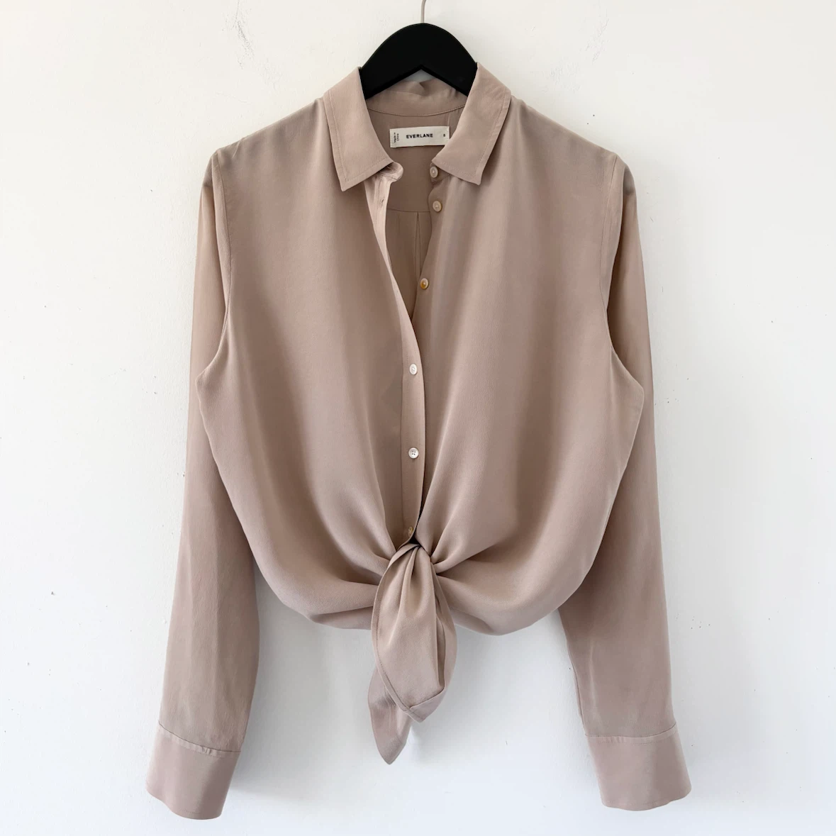 100% Silk Classic Button-Up Shirt