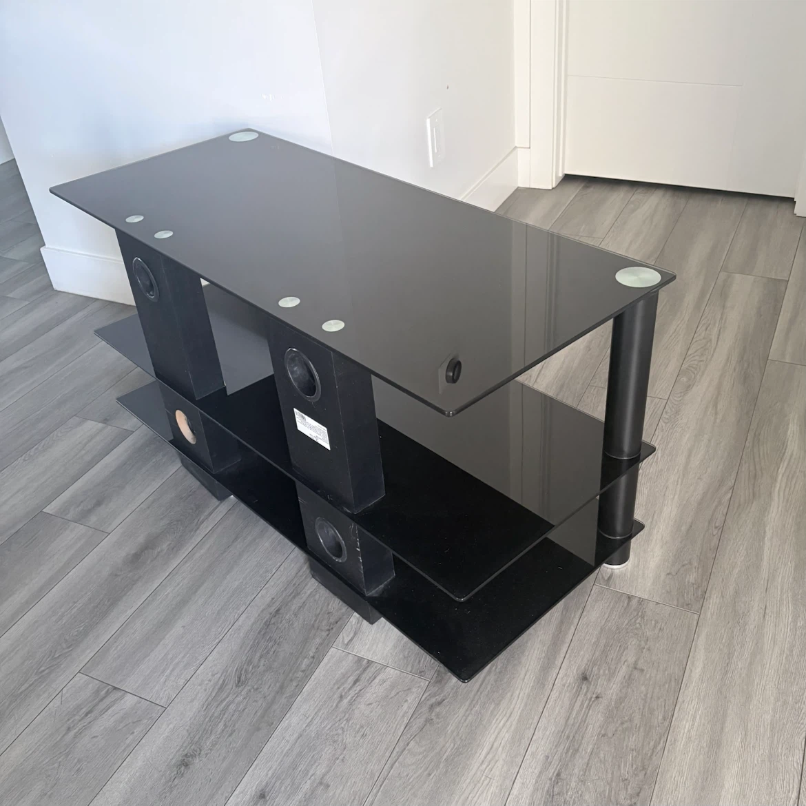 Black Glass TV Stand - photo 5
