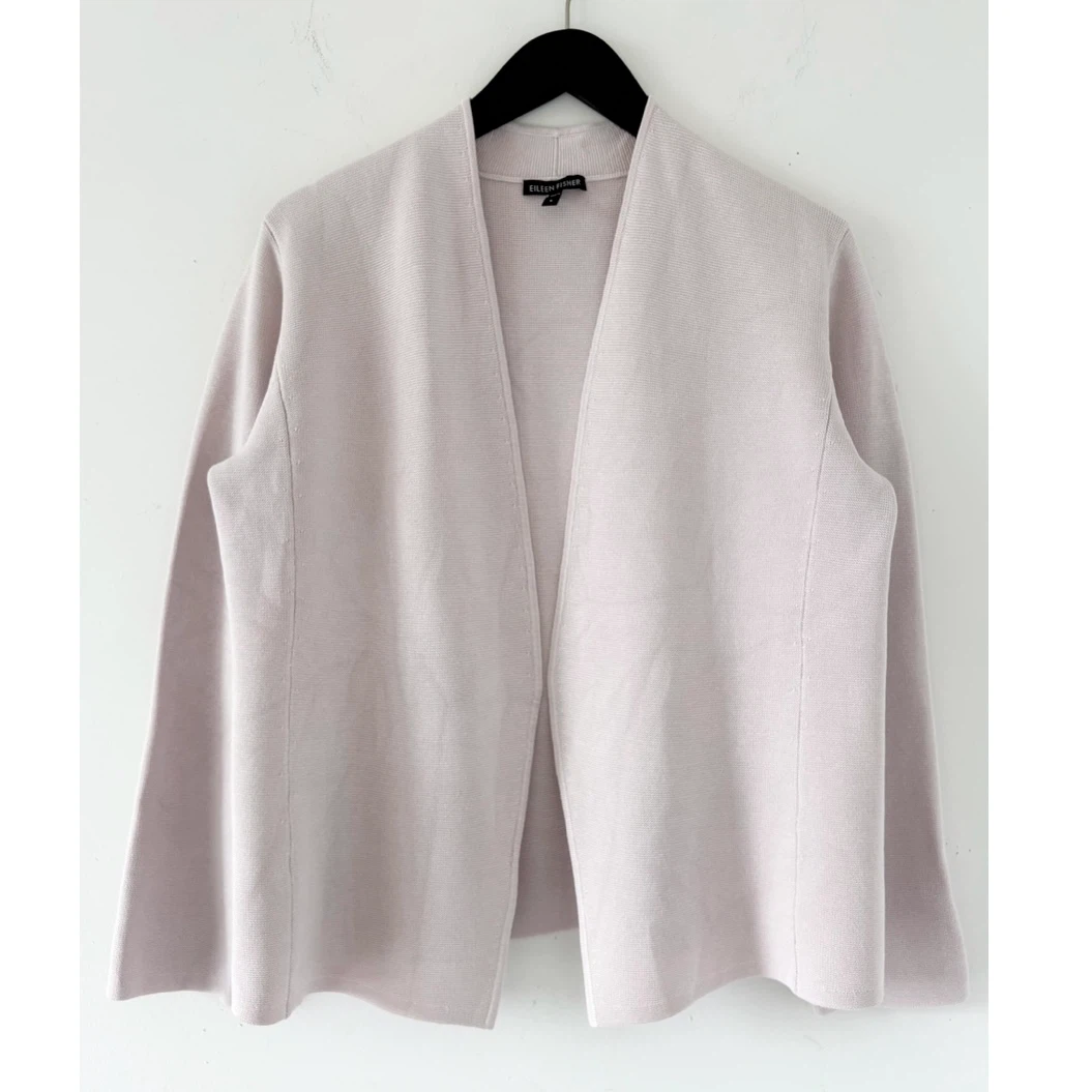 Eileen Fisher Open-Front Silk & Cotton Cardigan - photo 2