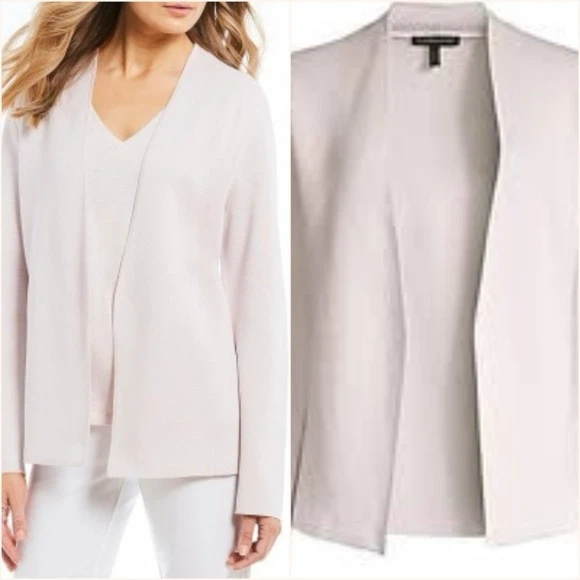 Eileen Fisher Open-Front Silk & Cotton Cardigan