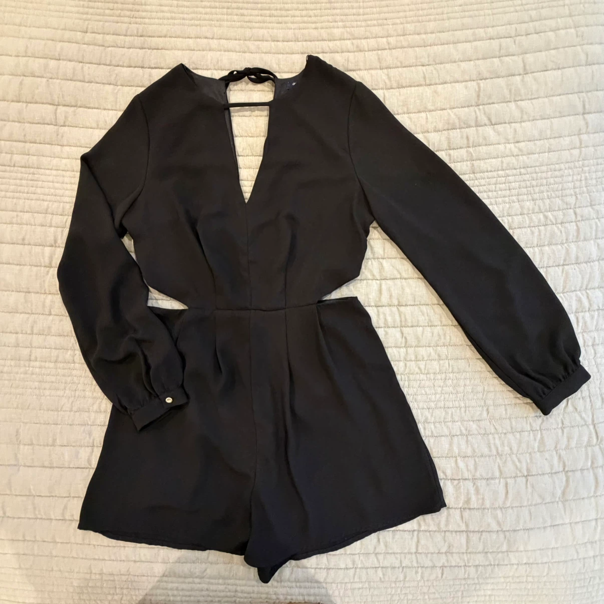 🏈One Clothing Long Sleeve Romper Black - photo 2