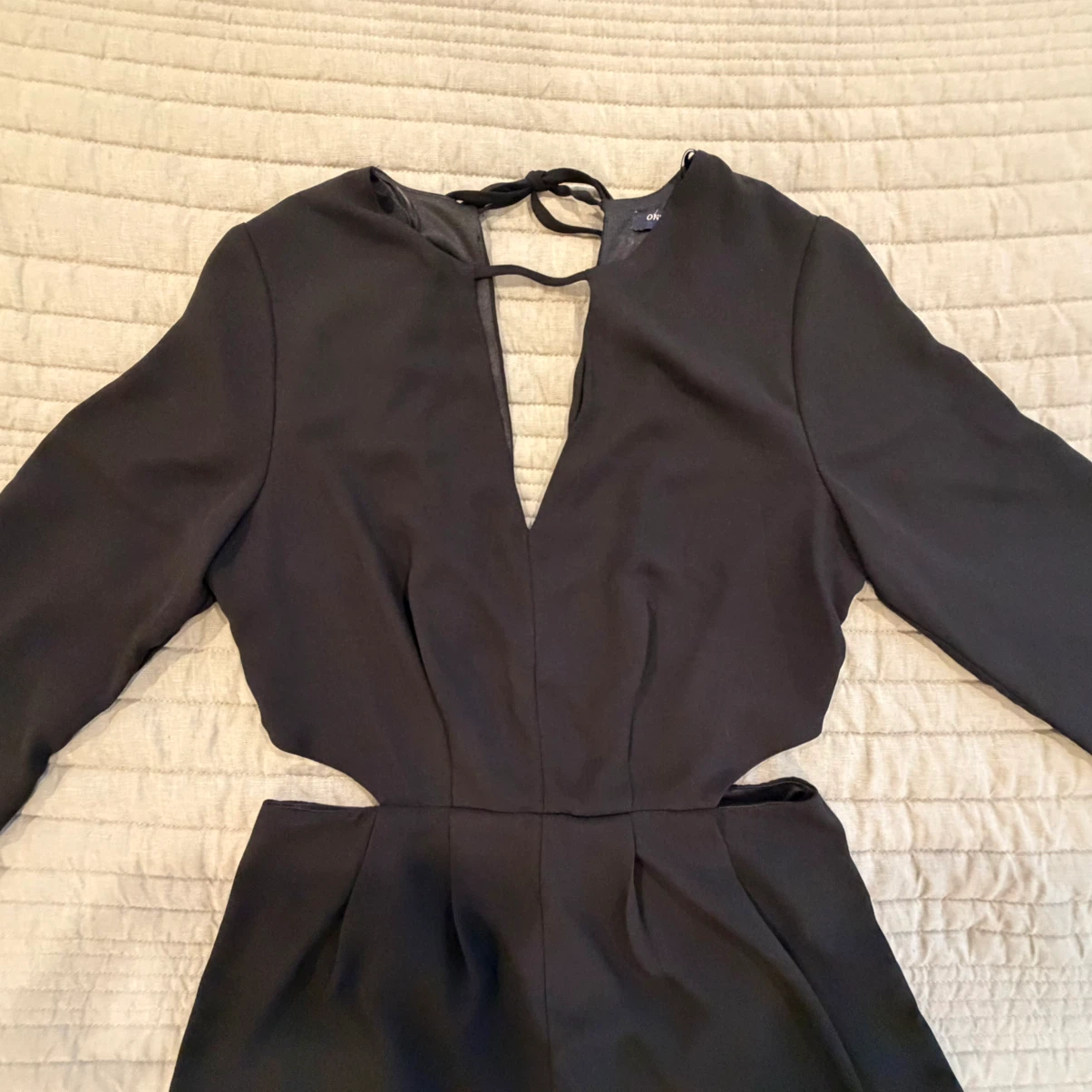 🏈One Clothing Long Sleeve Romper Black - photo 3