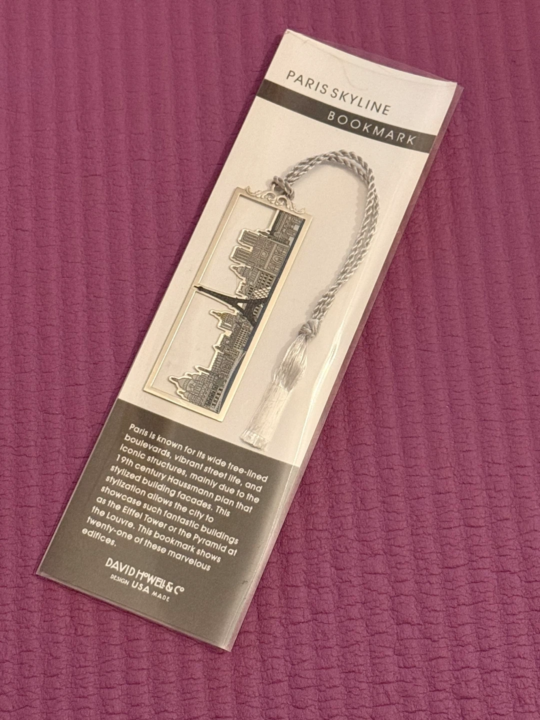 🏈David Howell & Co Paris Skyline Bookmark - photo 2