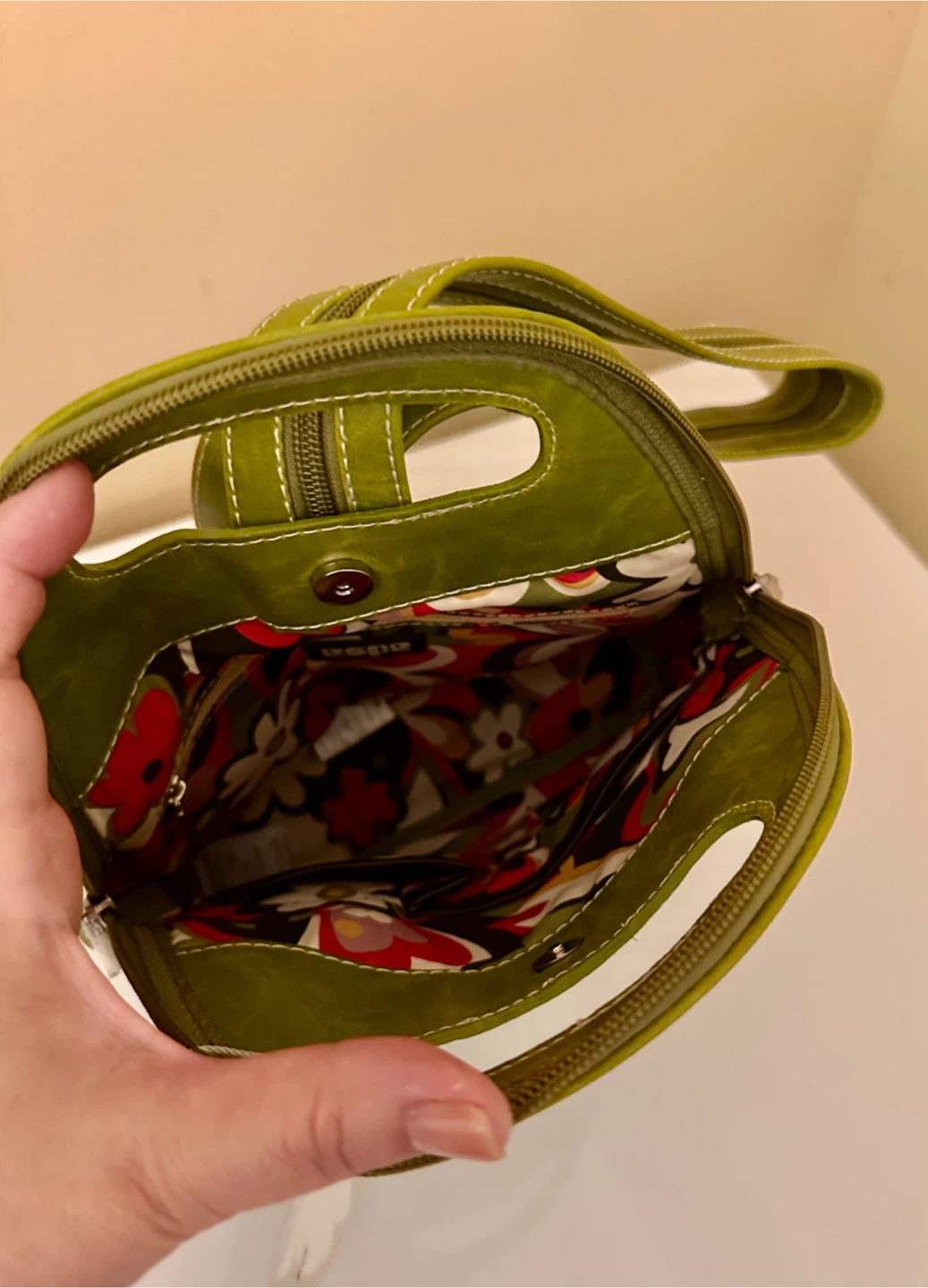 ESPE Owl Pattern Green Backpack Purse - photo 3