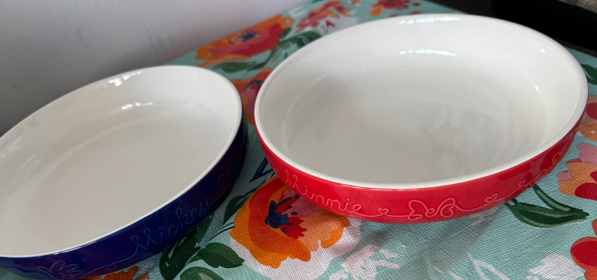 Disney Mickey and Minnie Ceramic Bowls