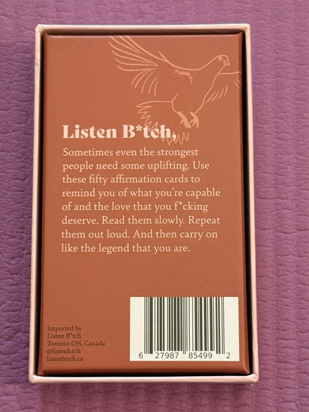 🏈Listen B*tch Affirmation Cards