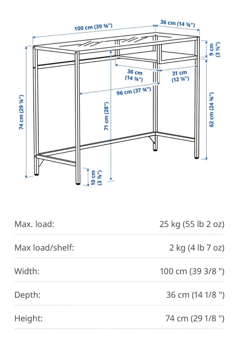 IKEA VITTSJÖ Laptop table - photo 3