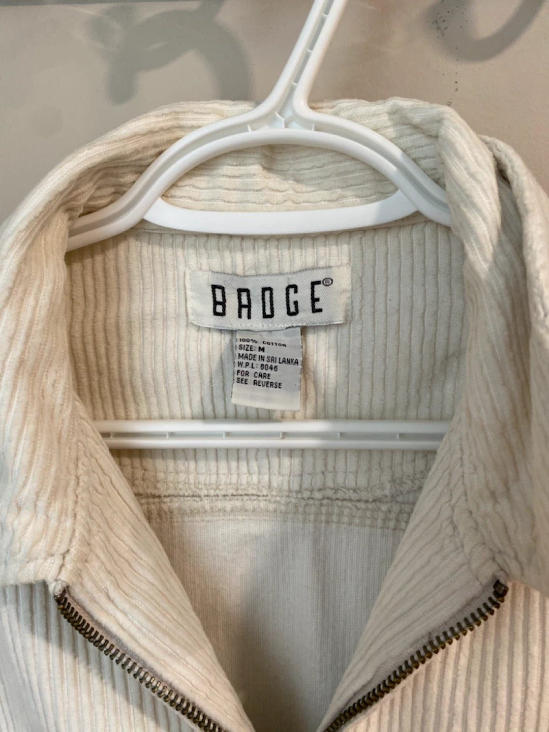 White Corduroy Zip-Up Jacket - photo 2