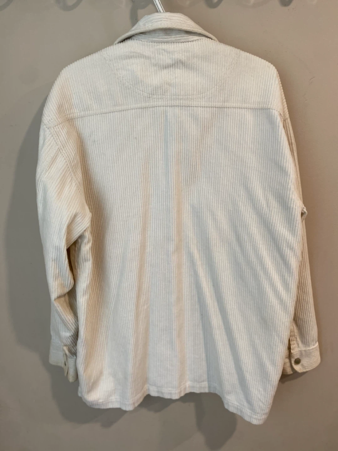 White Corduroy Zip-Up Jacket - photo 3