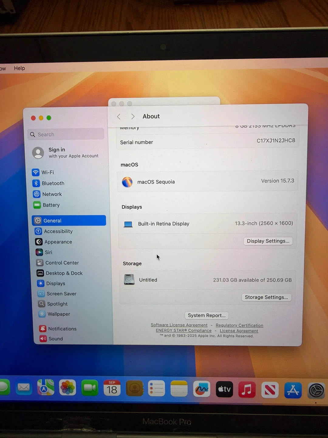 Apple MacBook Pro 2018 8GB RAM 256HB SSD Battery Normal - photo 3