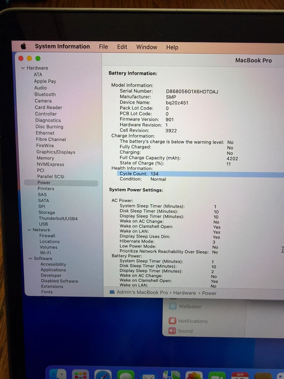 Apple MacBook Pro 2018 8GB RAM 256HB SSD Battery Normal - photo 4