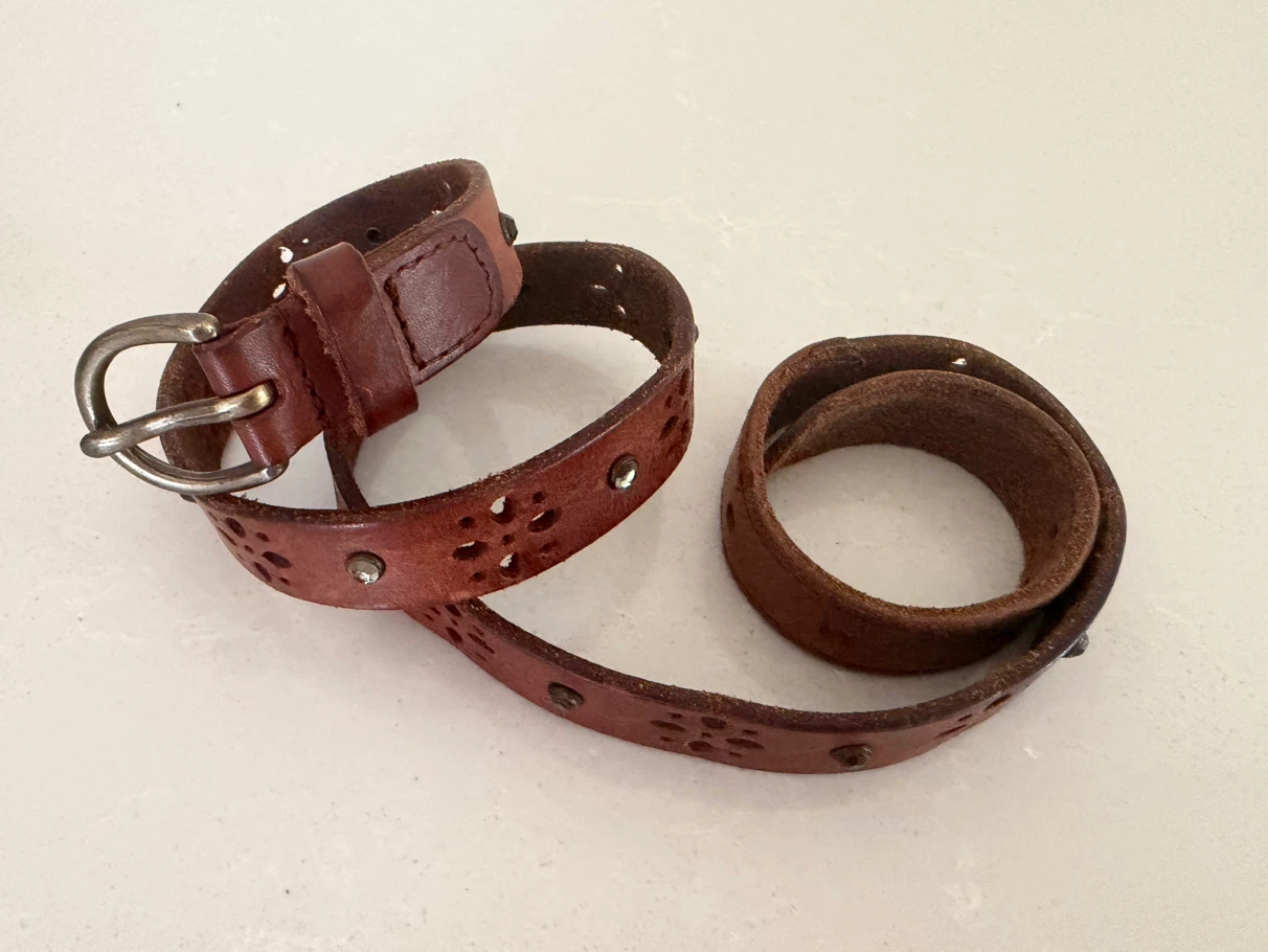 🏈Abercrombie & Fitch Leather Belt & Handmade bracelet Pack - photo 2