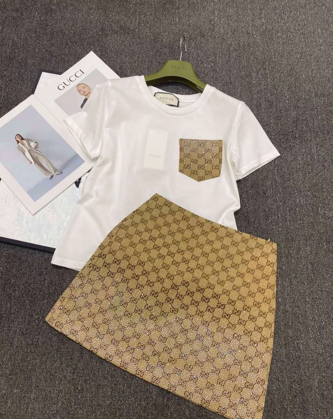Gucci T-shirt and Skirt Set