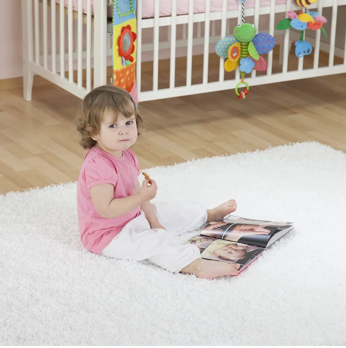 7x9 White Soft Shag Area Rug - photo 3