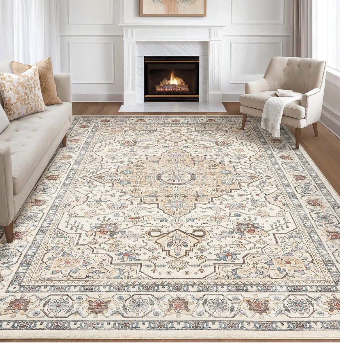 6x9 Faux Wool Area Rug