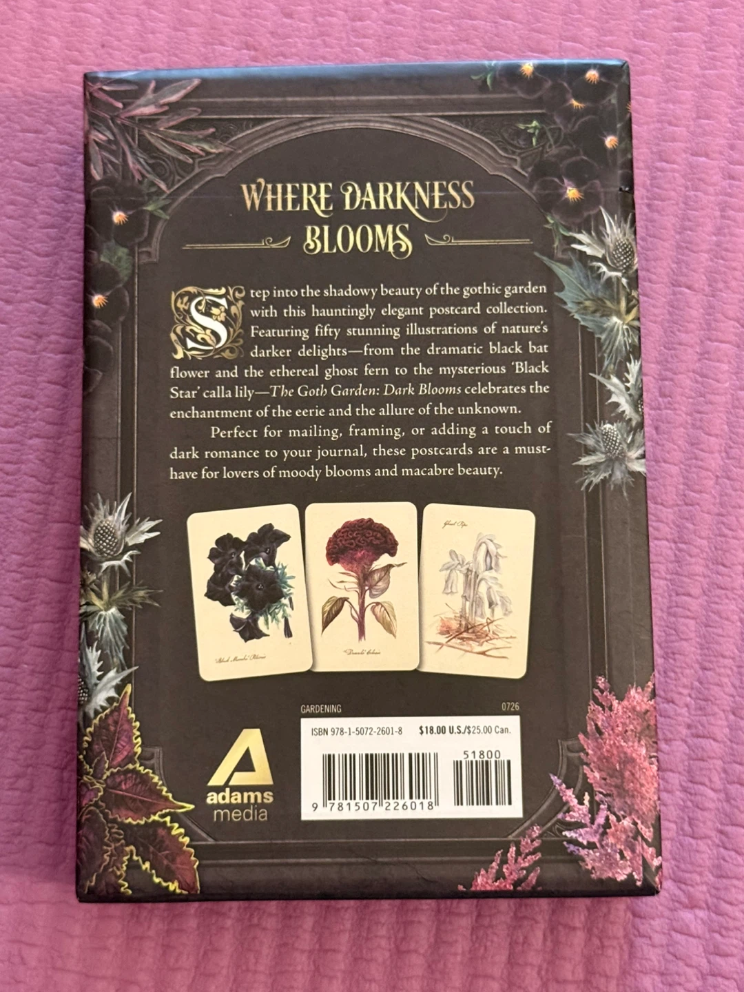 🏈The Goth Garden: Dark Blooms Postcard Collection - photo 3