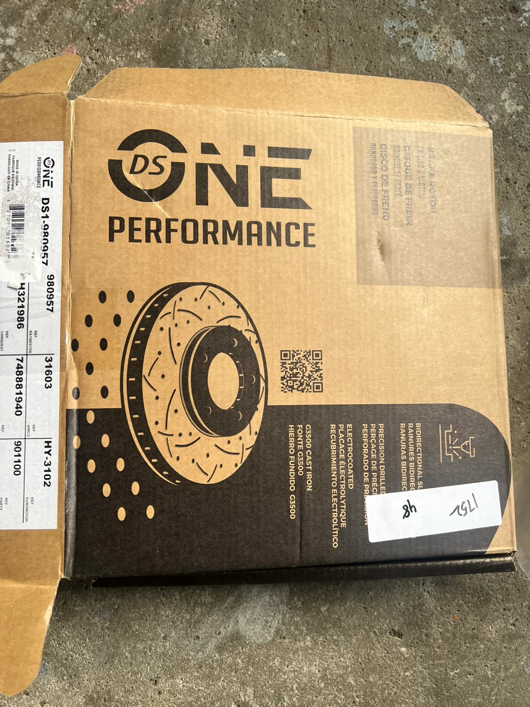 2 Car rotor DS One Performance Drilled & Slotted Brake Rotor - photo 3