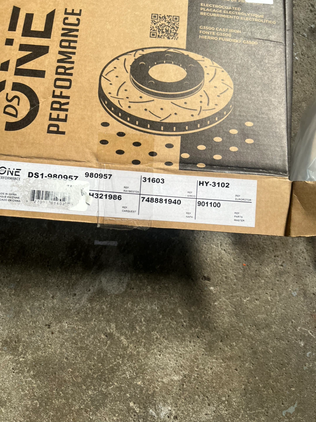 2 Car rotor DS One Performance Drilled & Slotted Brake Rotor - photo 4