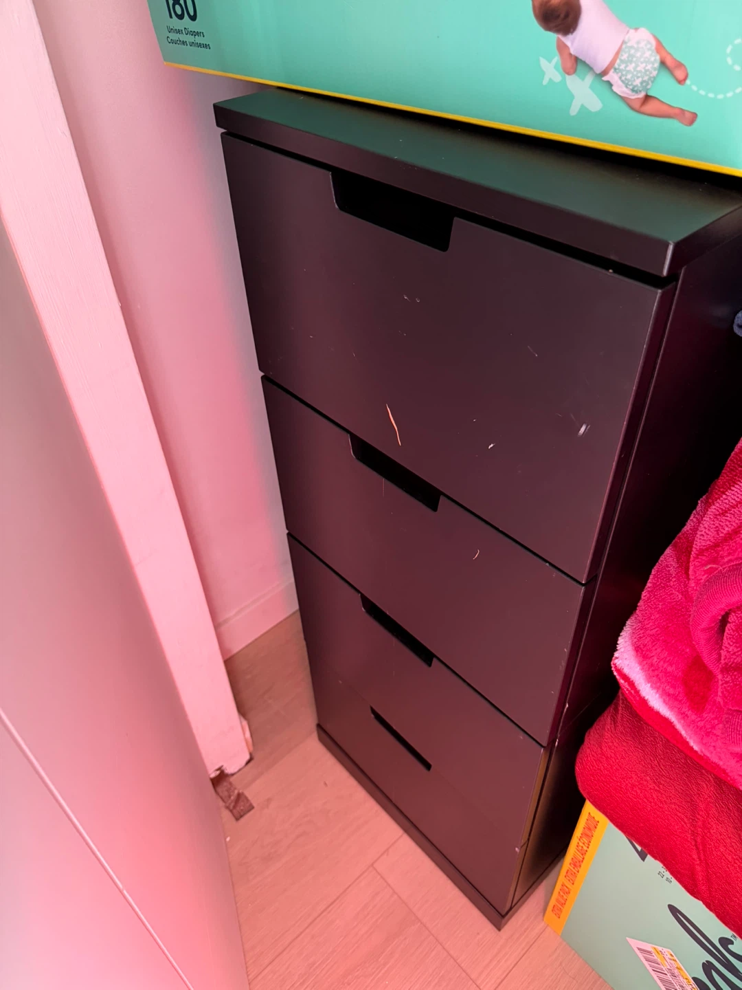IKEA Black 4-Drawer Chest