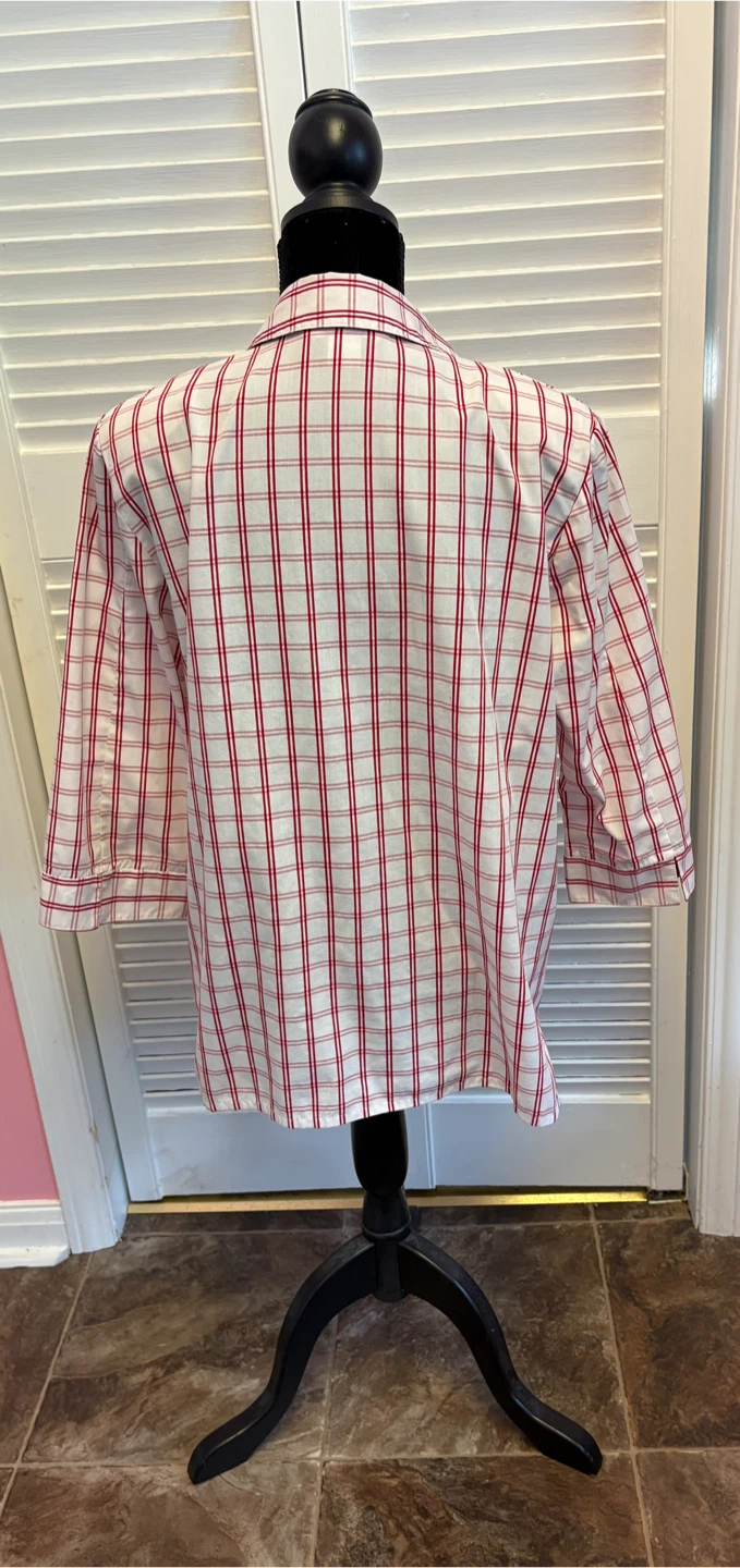 ✨✨Alia Red and White Plaid Shirt Size 14 - photo 3
