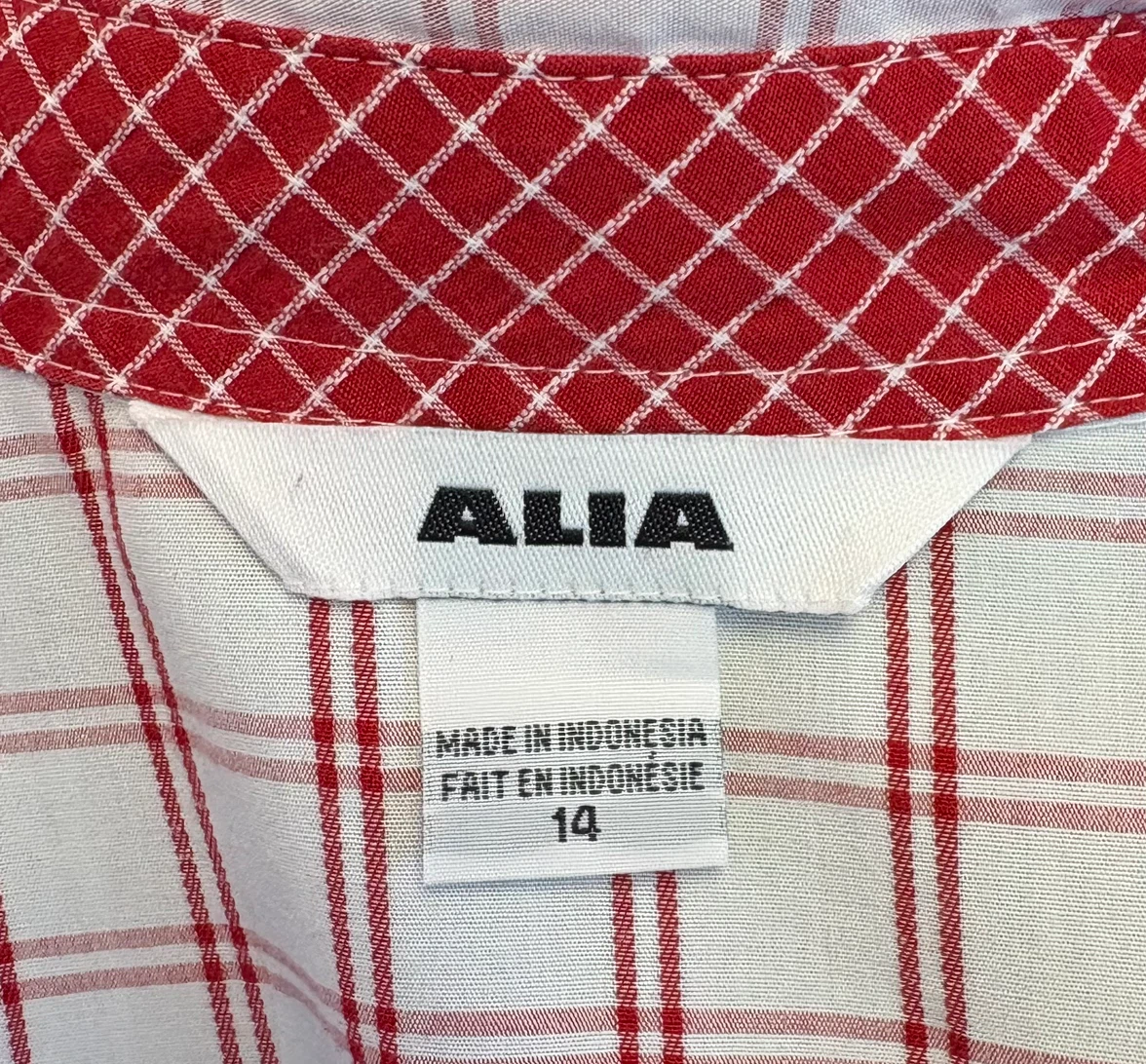 ✨✨Alia Red and White Plaid Shirt Size 14 - photo 5