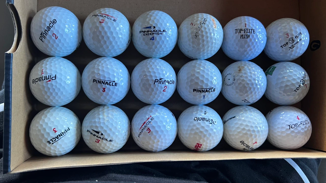 Used Mixed Brand Golf Balls - 18 Pack