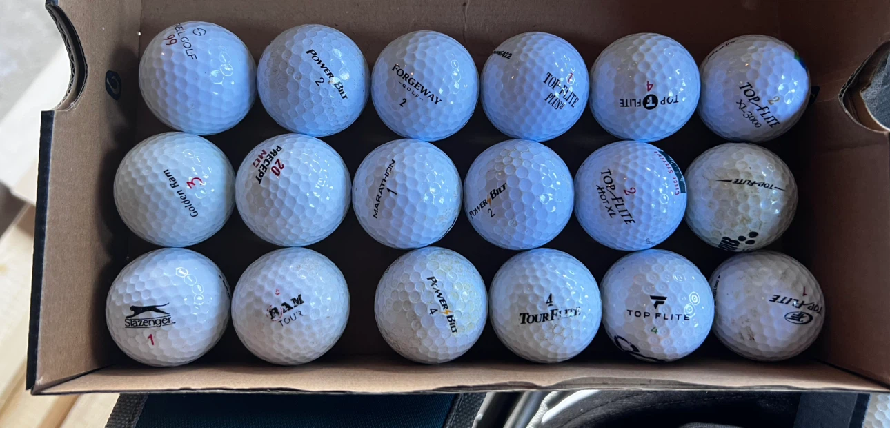 Used Mixed Brand Golf Balls - 18 Count