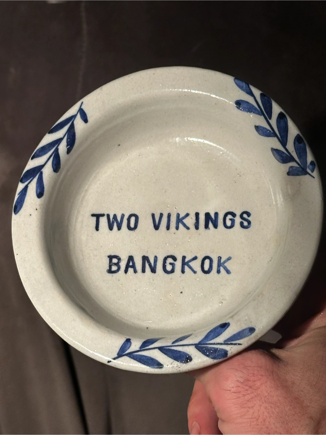 Two Vikings Bangkok souvenir pedestal dish