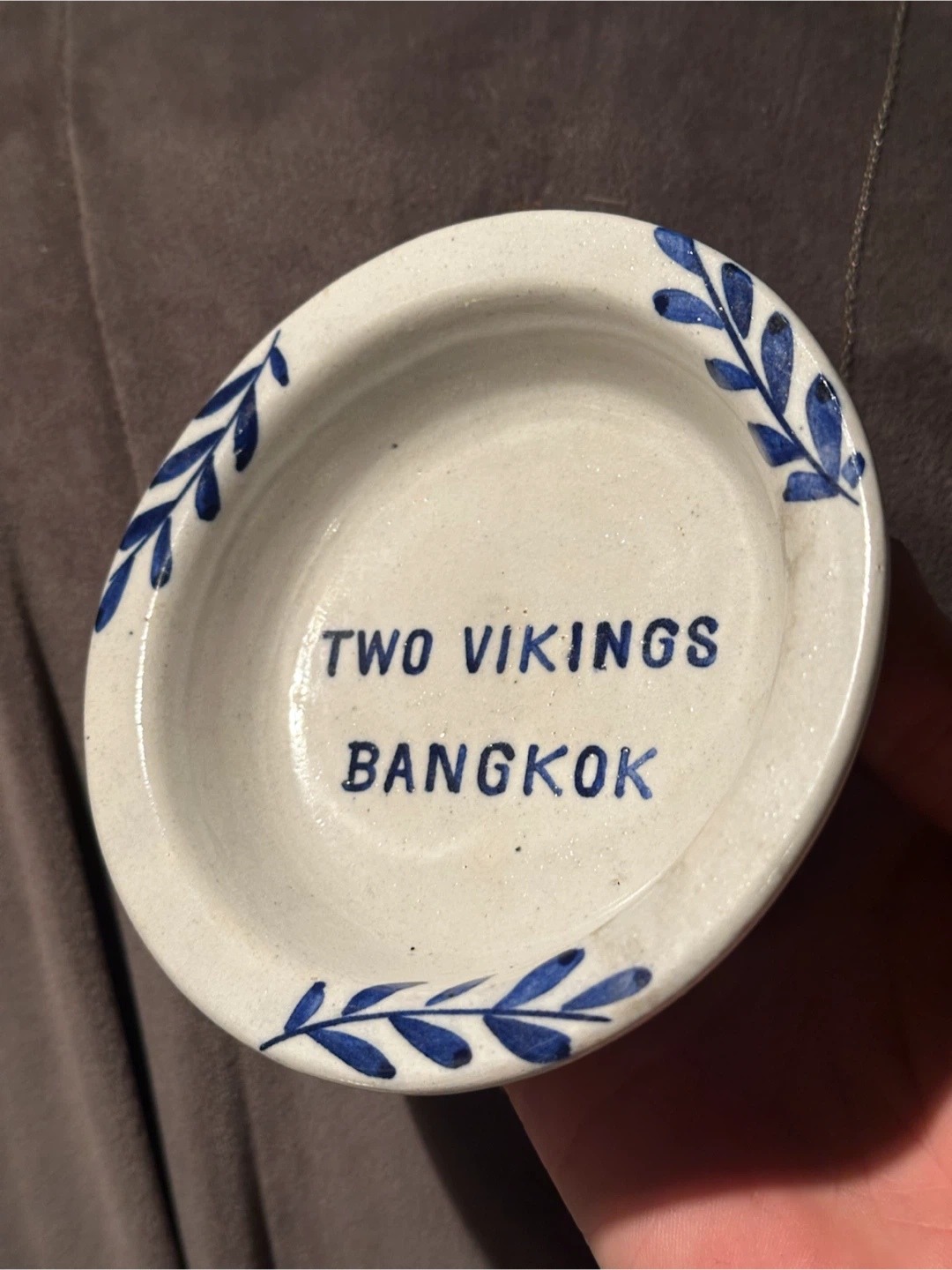 Two Vikings Bangkok souvenir pedestal dish - photo 2