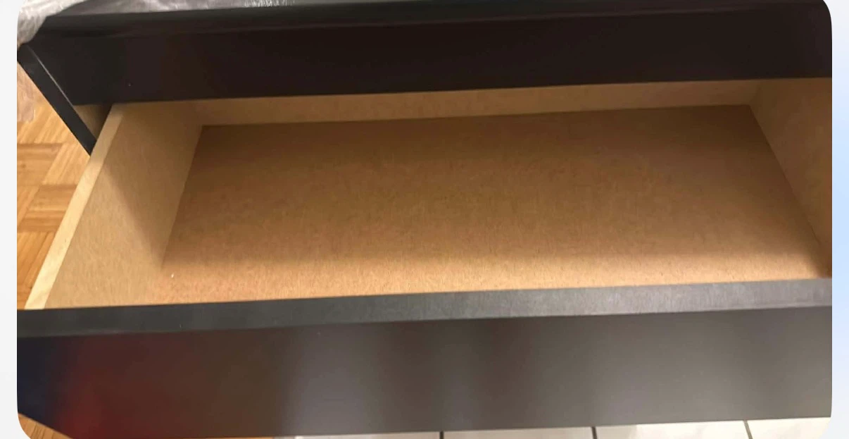 Black/Espresso Brown 4-Drawer Dresser - photo 3