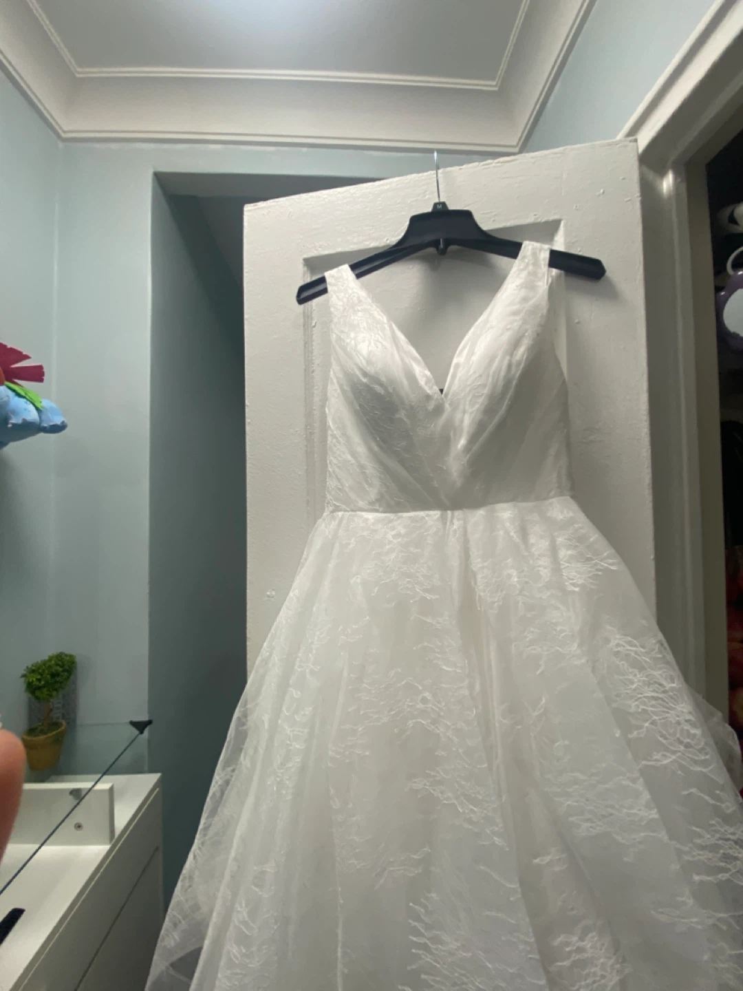 🏈White Lace Wedding Dress