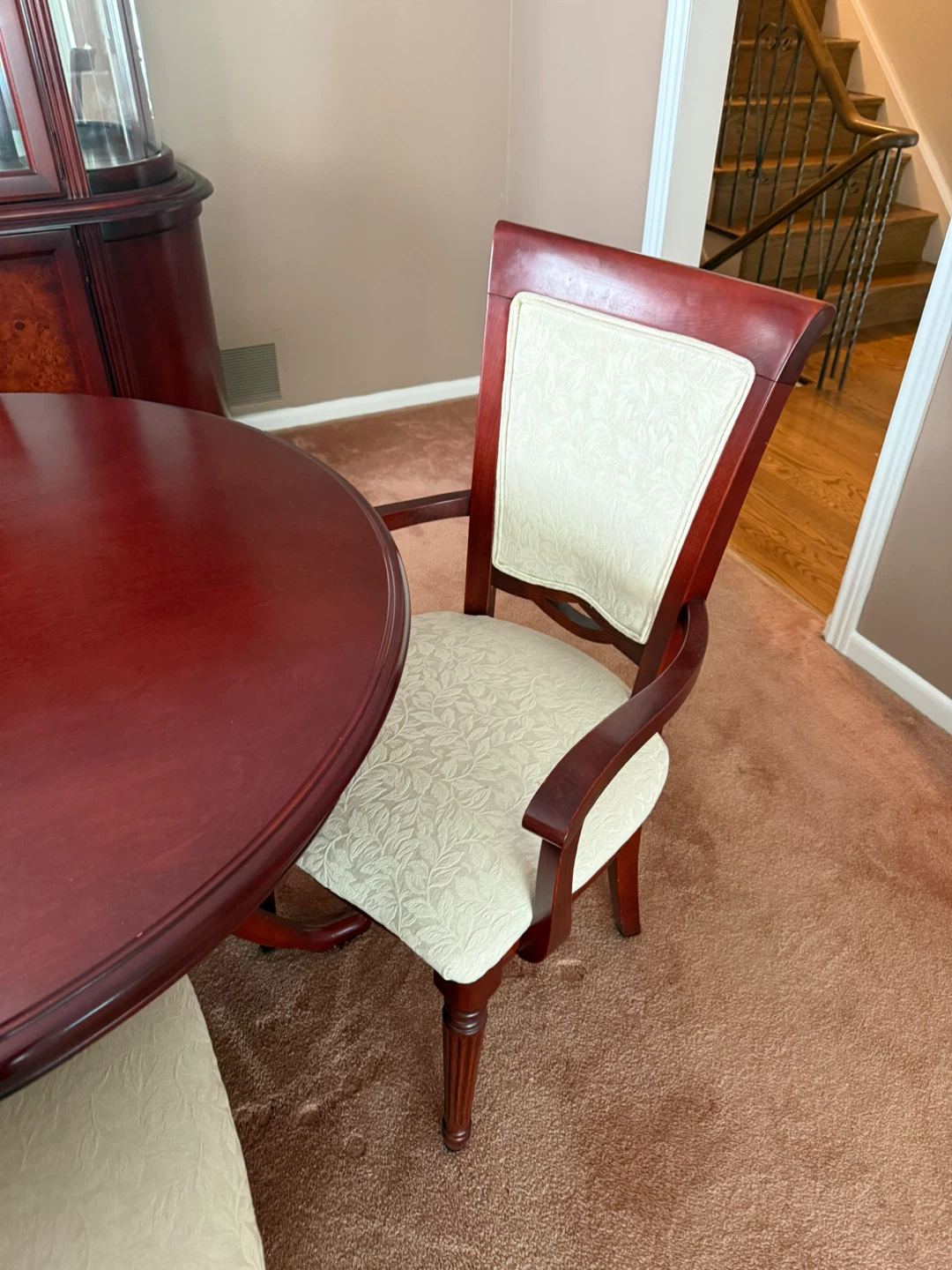 Dining Room Armchair with Upholstered Seat - photo 2